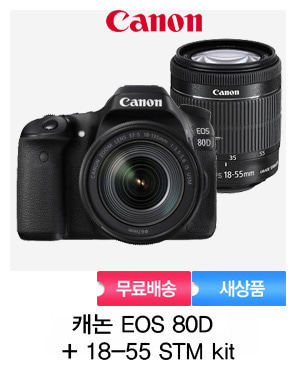 [캐논정품]캐논 EOS 80D +18-55 STM KIT+ 패키지선택가능